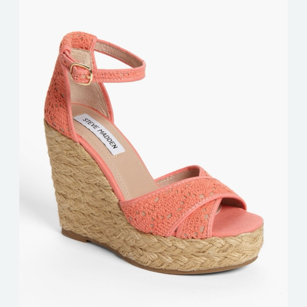 Steve Madden 'Marrvil' Wedge • Coral 8.5